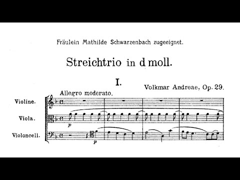 Volkmar Andreae – String Trio in D minor