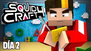 🦑SQUID CRAFT GAME 4🦑 DÍA #2: Este juego de la galleta es IMPOSIBLE 🍪