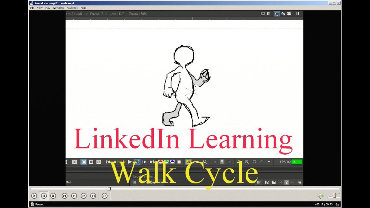 Walk Cycle from LinkedIn Learning 2D Animation Principles