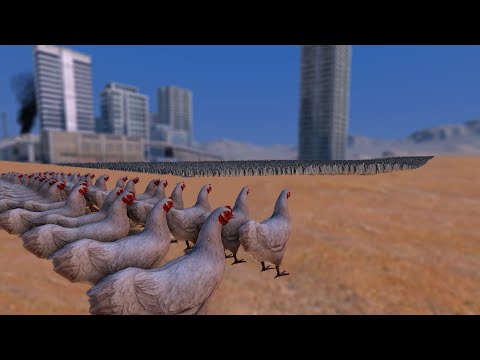 40000 Chickens Vs 10000 Penguins - Ultimate Epic Battle Simulator