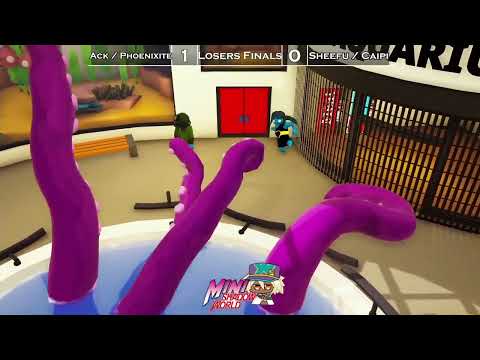 Ack & Phoenixite vs Sheefu & Caipi - Gang Beasts Losers Finals - Shadow World MINI