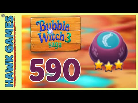 Bubble Witch 3 Saga Level 590 (Release the Owls) - 3 Stars Walkthrough, No Boosters