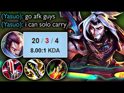 LET THIS YASUO MAIN 1v5.... HE CAN SOLO CARRY