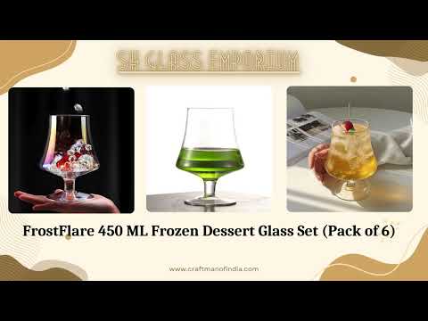 FrostFlare 450 ML Frozen Dessert Glass Set (Pack of 6)