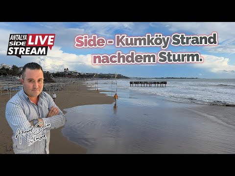 Side - Kumköy Strand nach dem Sturm.