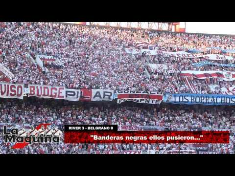 ""Banderas negras ellos pusieron" (RIVER VS BELGRANO - 19/10/2014)" Barra: Los Borrachos del Tablón • Club: River Plate