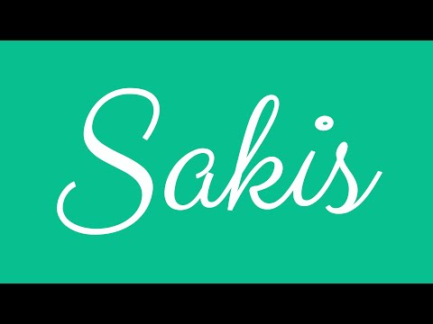 Learn how to Write the Name Sakis Signature Style in Cursive Writing