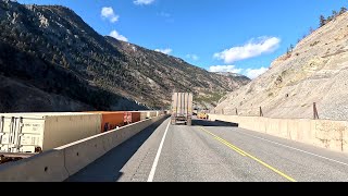 HIGHWAY #1 in BRITISH COLUMBIA CANADA (Driving north from LYTTON BC and passing SPENCES BRIDGE)