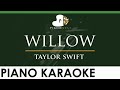 taylor swift - willow - LOWER Key (Piano Karaoke Instrumental)