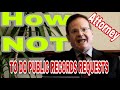 Legal advice - HOW NOT to do public records requests!