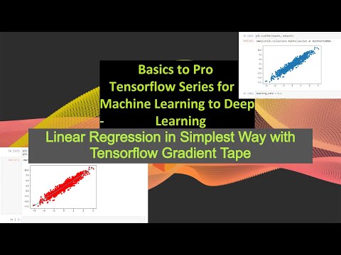 Tutorial 6:  Linear Regression using Tensorflow and GradientTape Function| Machine and Deep Learning