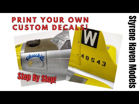Print Your Own Custom Decals For Scale Plastic Models! Step By Step Guide How To Tutorial.