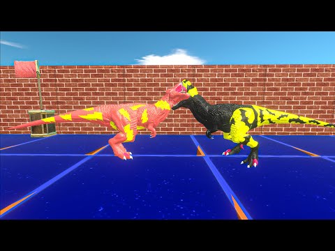 SHAZAM T-REX VS BATMAN T-REX DEATH RUN- Animal Revolt Battle Simulator