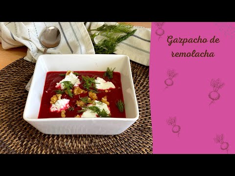 ✅ PLATAZO de VERANO: GAZPACHO de REMOLACHA con ricotta, nueces y eneldo 🌿