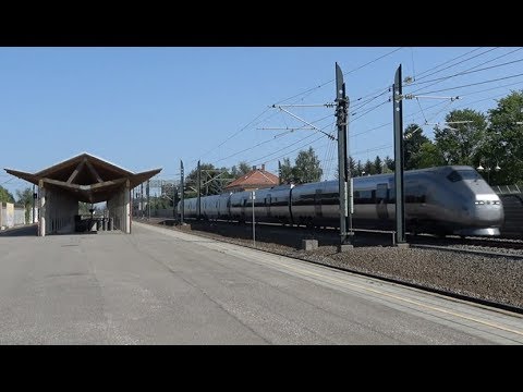 NSB Norway - Kløfta - High Speed Trains at 200 kmh