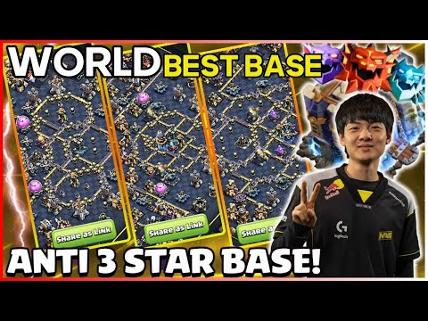 WORLD BEST LEGEND TH18 ANTI 3 STAR - TOP LEGEND + WAR BASE WITH COPY LINKS! TH18 RANK BATTLE BASE!