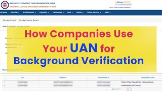 Do Companies Use UAN for Background Verification