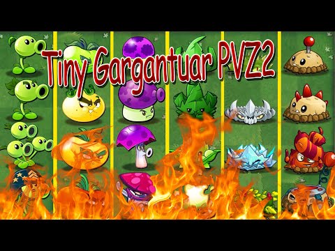Team PEA vs TOMATO vs MUSHROOM vs MINT vs TRAP vs BOMS  | Tiny Gargantuar PVZ2