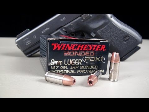 9mm Winchester 147 gr Bonded PDX1 Ammo Gel Test
