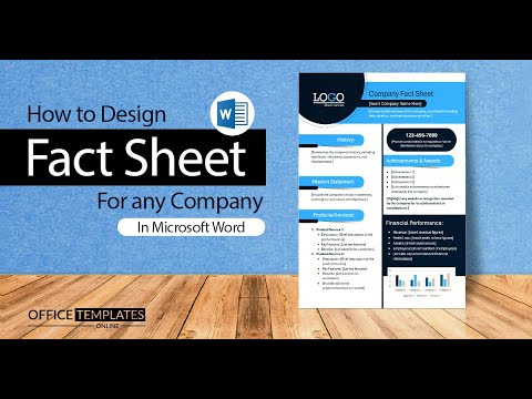 Designing a Professional Company Fact Sheet in MS Word | Step-by-Step Tutorial