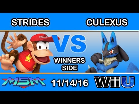 MSM 74 - 2GG | Strides (Diddy Kong) Vs. FD | Culexus (Lucario) Winners Side - Smash Wii U