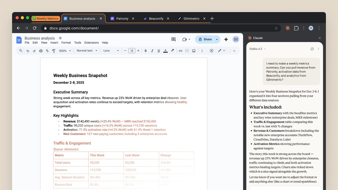 Let Claude handle work in your browser - YouTube