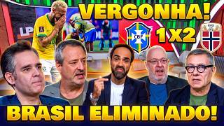 BRASIL ELIMINADO DA COPA 1x2 NORUEGA IMPRENSA DETONA ANCELOTTI, ENDRICK, BRUNO E NEYMAR!