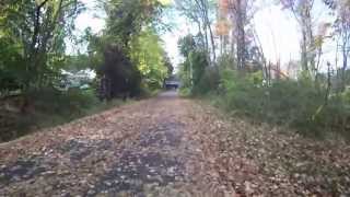 preview picture of video 'Norwottuck Railtrail Oct 2013 12-15 mph. Virtual Cycling. Bike trainer.'
