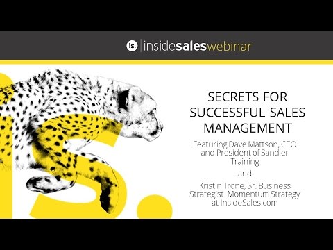 Secrets for Successful Sales Management Webinar - Sandler ...