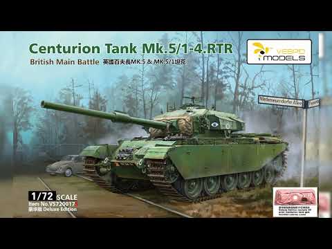 Vespid Models 1/72 scale Centurion tank MK5 1-4.RTR British Main Battle Tank.