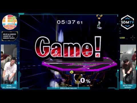 Melee @ LDL #27 - Trichael Man (Fox) vs satdaddy (Sheik) - Singles Grand Finals Set 1 - Smash Melee