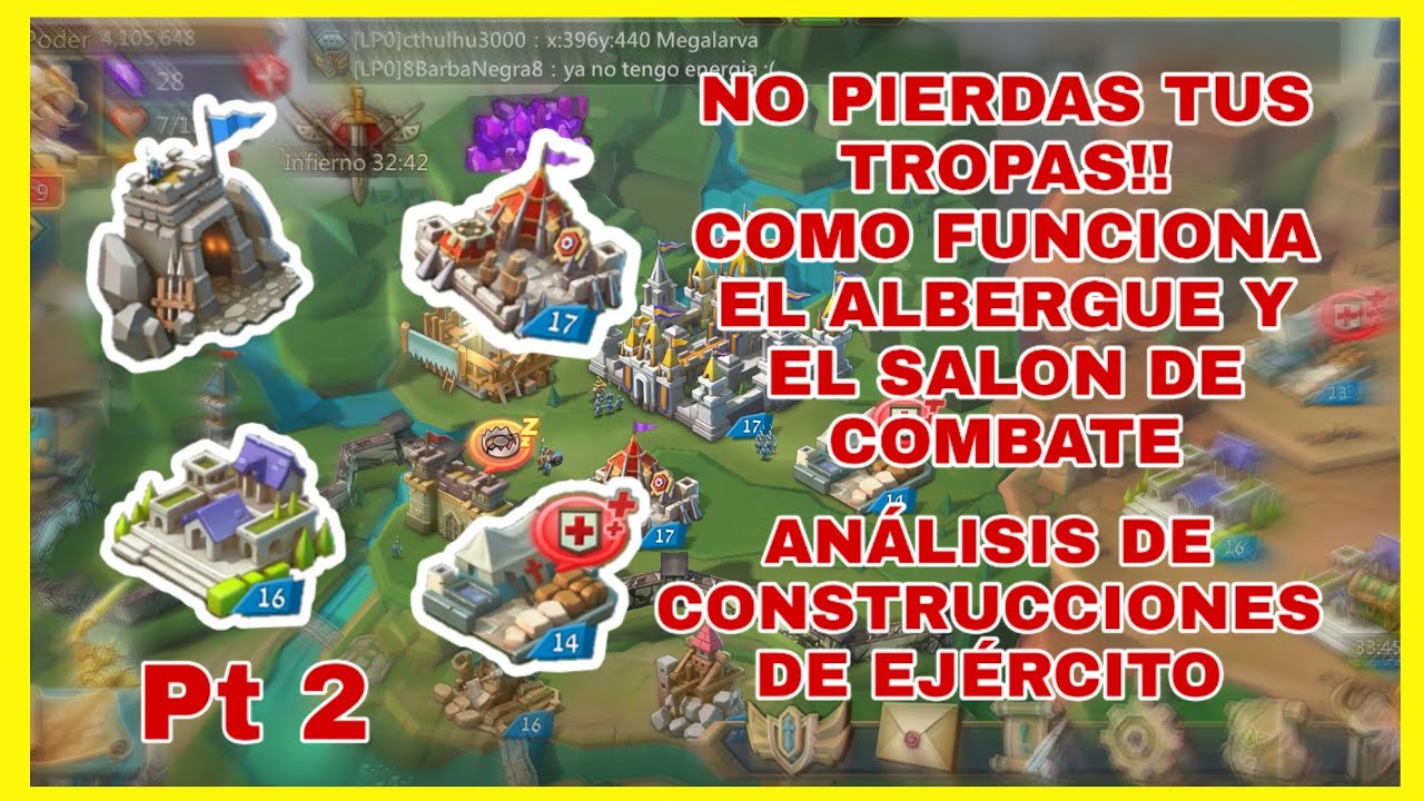 Como funciona ALBERGUE SALON DE COMBATE y construcciones de EJÉRCITO LORDS MOBILE Español latino pt2