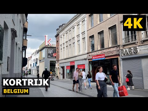 [4k]Summer Walking Tour in Kortrijk | Kortrijk, Belgium 2024