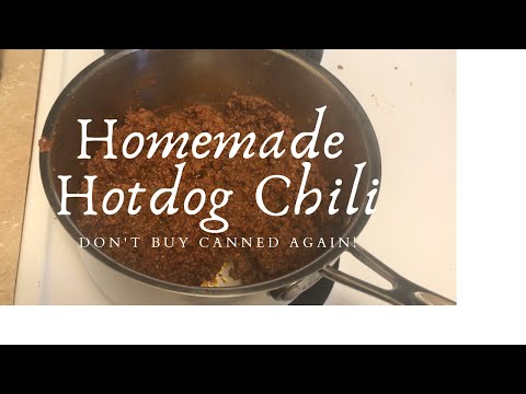 Fast and easy homemade hotdog chili
