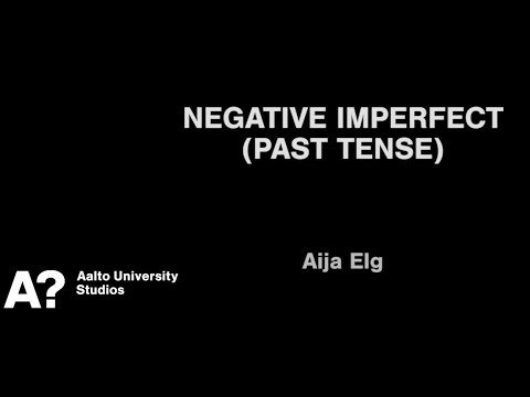 Finnish Negative Past Tense