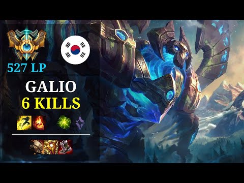 Galio Support vs Rakan - 6 kills - Palette6 KR Challenger (527 LP) Patch 11.6