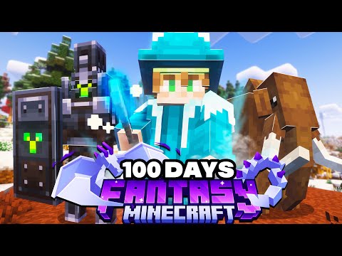 100 Days as a FROST MAGE in Fantasy Minecraft [FULL MOVIE]