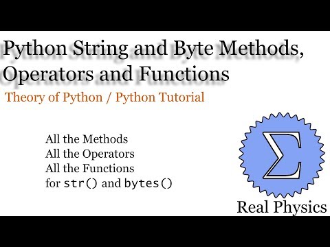 Learn Python String and Bytes Methods Operators and Functions Theory of ...
