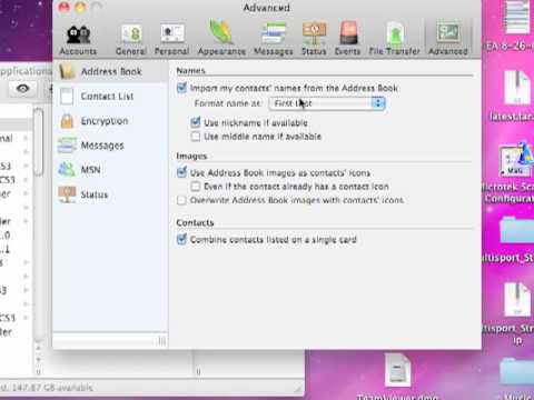 Setting the Proxy in Adium