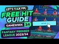 FPL FREE HIT GUIDE DOUBLE GAMEWEEK 34 | FANTASY PREMIER LEAGUE 2023/24 TIPS