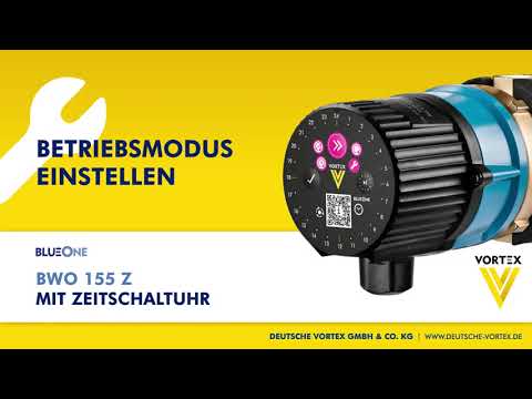 Vortex BWO 155 Z - Einstellen des Betriebsmodus ab 2023