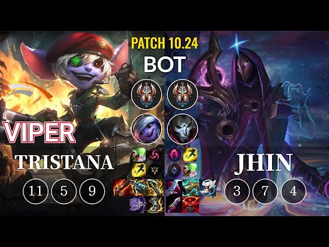 HLE Viper Tristana vs Jhin Bot - KR Patch 10.24