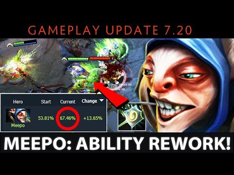 Dota 2 NEW 7.20 Patch - Meepo: Ability Rework - 68% HIGHEST WINRATE in 7.20 - IMBA HERO