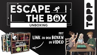 ESCAPE THE BOX – dieses Spiel verwandelt sich in neun Räume | Unboxing & Erklärung