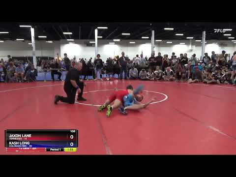 106 Lbs Round 3 (8 Team) - Jaxon Lane, Tennessee Vs Kash Long, Colorado Red 8034