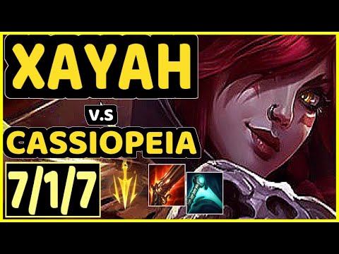 ATTILA (XAYAH) vs CASSIOPEIA - 7/1/7 KDA BOTTOM ADC CHALLENGER GAMEPLAY - EUW