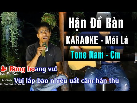 Karaoke Hận Đồ Bàn - Phiên Bản Guitar Bolero Mái Lá | Tone Nam | Beat Chuẩn Lão Nông Cần Thơ