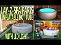 Lazy Spa Paris - Unboxing Inflatable Hot Tub with LED Light. I was asked about my inflatable hot tub! This Coleman Hot Tub is the best money I have spent in a long time! It has all the things an expensive hot tub can do but for 349 dollars! This is the Review of the Coleman LazySpa/SaluSpa.