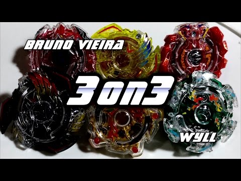 [3on3] Bruno Vieira vs Wyll - BATALHA BEYBLADE BURST! ベイブレードバースト