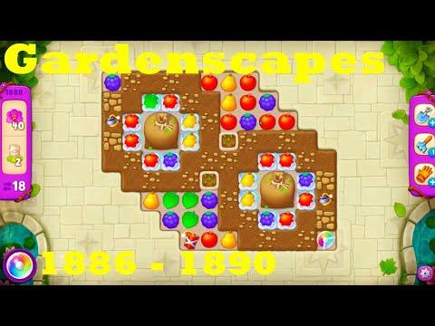 Gardenscapes Level 1886 - 1890 HD Walkthrough | 3 - match game | gameplay | android | ios | pc | app